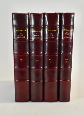 Hommages a Jean Leclant - Leatherbound 4 Book Set - French - Excellent Condition-image