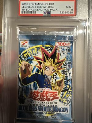 Yu-Gi-Oh Cards - Blue Eyes White Dragon Booster Pack *1st Edition* PSA 9 Mint-image