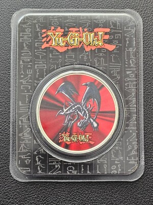 2022 Niue 1 oz Silver Color Ag Yu-Gi-Oh! - Red-Eyes Black Dragon In TEP 250 Mint-image