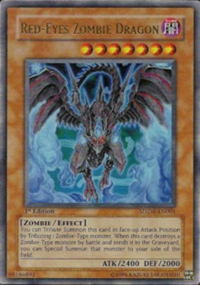 Moderate Play x 1 Red-Eyes Zombie Dragon - SDZW-EN001 - Ultra Rare - 1st Edition-image