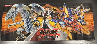 Yugioh Kaiba Rubber Playmat - XYZ, Blue-Eyes White Dragon - Konami, Shonen Jump-image