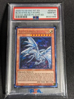 Yugioh - Blue-Eyes Alternative White Dragon MVP1-ENS46 1st Secret Rare PSA 10-image