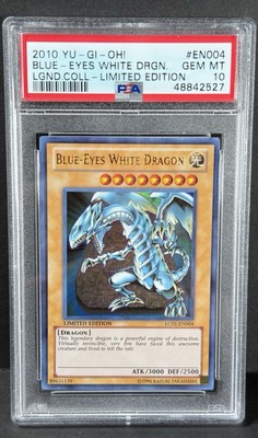 Blue-Eyes White Dragon LC01-EN004 Yu-Gi-Oh Legendary Collection 1 Limited PSA 10-image