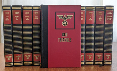 Vintage Set of 13 Christian Bernadac WW2 Nazi Holocaust Ferni 1978 Leather Bound-image