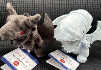 Yu-Gi-Oh! Blue-Eyes White Dragon Red-Eyes Black Dragon Plush Mascot Set of 2 New-image
