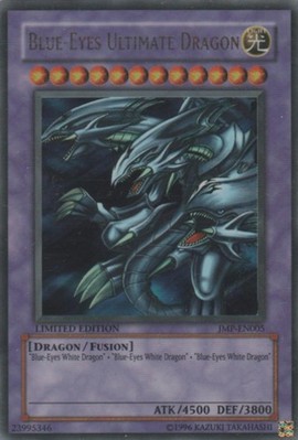 Blue-Eyes Ultimate Dragon - JMP-EN005 - Ultra Rare - Limited Edition x1 Damaged-image