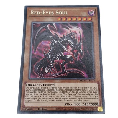 Yu-Gi-Oh! Maze of Memories Red-Eyes Soul MAZE-EN012 Dark 1st Edition 2023-image