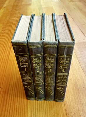 Audels Carpenters and Builders Guides, Complete Set Vols, 1-4,  1951 Reprint-image