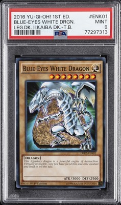 2016 YU-GI-OH! LEGEND DECK II #ENK01 BLUE-EYES WHITE DRAGON PSA 9-image