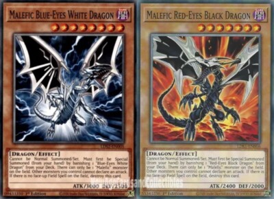 Yugioh Malefic Blue-Eyes White Dragon + Malefic Red-Eyes Black Dragon Set-image