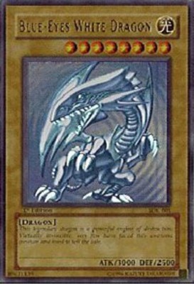 Blue-Eyes White Dragon - SDK-001 - Ultra Rare - 1st Edition DMG YuGiOh!  Starter-image