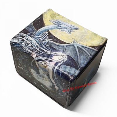 Anime Yu-Gi-Oh! Blue-Eyes White Dragon Card Magnetic Adsorption Storage Box Gift-image