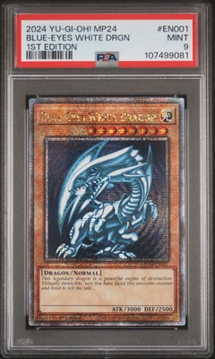 2024 YU-GI-OH! MP24-25TH ANV TIN: DUELING MIRRORS BLUE-EYES WHITE DRAGON PSA 9-image