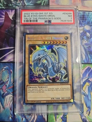 Yu-Gi-Oh! TCG Blue-Eyes White Dragon 2022 Tin of the Pharaohs Gods Psa 7-image