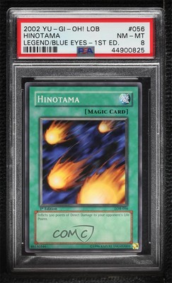 2002 Yu-Gi-Oh! Legend of Blue Eyes White Dragon 1st Edition Hinotama PSA 8 vv7-image