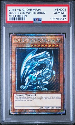 2024 YU-GI-OH! MP24-25TH ANV TIN: DUELING MIRRORS BLUE-EYES WHITE DRAGON PSA 10-image