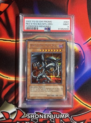 2002 FMR 001 Red-Eyes Black Metal Dragon Secret Rare Yu-Gi-Oh! Card PSA 9-image