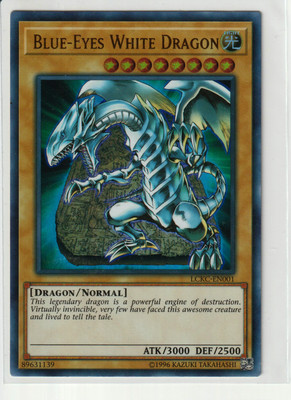 1996 Yu-Gi-Oh! Ultra Rare Blue Eyes White Dragon #LCKC-EN001-image