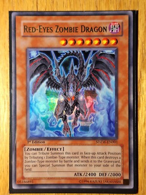 Red-Eyes Zombie Dragon Near Mint SDZW-EN001 Ultra Rare 1st Edition Yuigoh-image