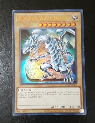 BLUE-EYES WHITE DRAGON SDBE-EN001, HOLO, YU-GI-OH CARD (LP)-image