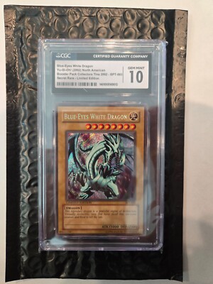 Yu-Gi-Oh Blue Eyes White Dragon Secret Rare - Limited Edition BPT-003 CGC 10-image