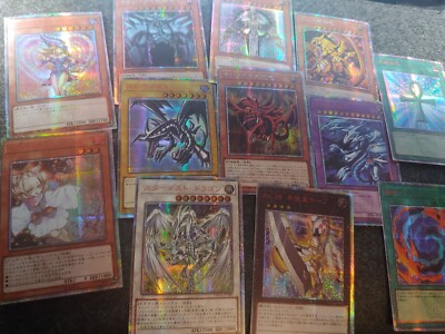 Yu-Gi-Oh Fan Made Japanese God Card Dark Magician Girl Blue Eyes Ultimate Dragon-image