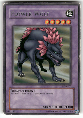 Flower Wolf The Legend of Blue Eyes White Dragon Rare Yugioh Heavily played-image