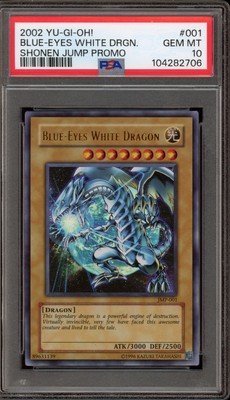 Yu-Gi-Oh! Blue-Eyes White Dragon Shonen Jump Promo JMP-001 PSA 10 Gem Mint-image