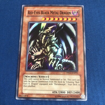 Red-Eyes Black Metal Dragon Secret Rare PP01-EN015 Unlimited Yugioh Card See Des-image