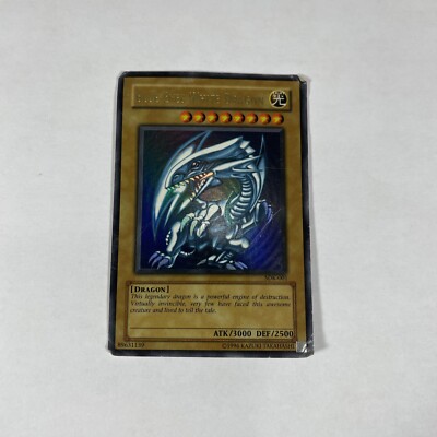 Blue-Eyes White Dragon - SDK-001 - Ultra Rare - Yugioh - Damaged-image