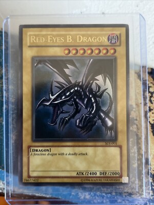 Yu-gi-oh Red-Eyes B. Dragon SDJ-001  Ultra Rare Unlimited Trading Card Awesome!-image
