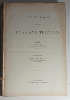 4 VOLUMES INDIAN AFFAIRS LAWS AND TREATIES 1904 1913 1927 CHARLES J KAPPLER-image