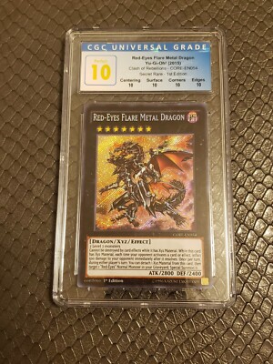 CGC Perfect 10 Red-Eyes Flare Metal Dragon 1st CORE-EN054-image