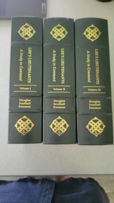 1991 Easton Press Lee's Lieutenants Three Volume Set Leather Bound Freeman-image