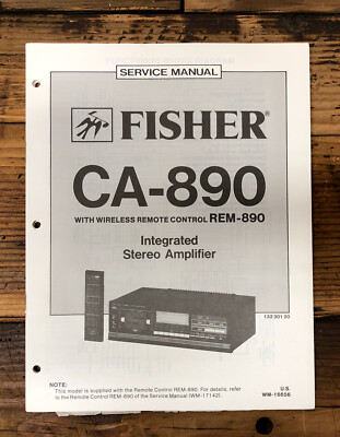 Fisher CA-890 Amplifier  Service Manual *Original*-image