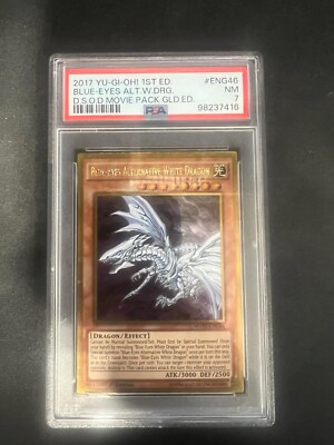 Blue-Eyes Alternative White Dragon MVP1-ENG46 PSA Graded 7 Gold Rare Yugioh TCG-image