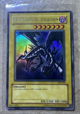 Red-Eyes Black Dragon SDJ-001 Joey Starter Deck Holo Rare Yu-Gi-Oh ( LP-VG)-image