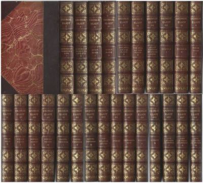 25 Volumes Writings of George Eliot Leather Set 1907-08 Works-image