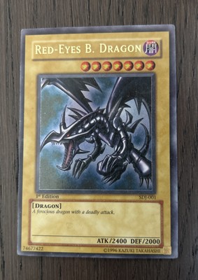 Red Eyes Black Dragon SDJ-001 1st Edition LP-Yu-Gi-Oh-image