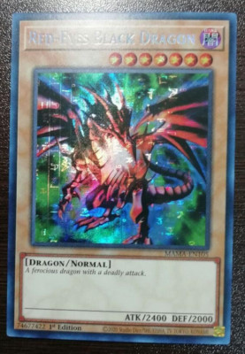 Yu-Gi-Oh Red-Eyes Black Dragon Pharaohs Secret Rare English mj8slpev-image