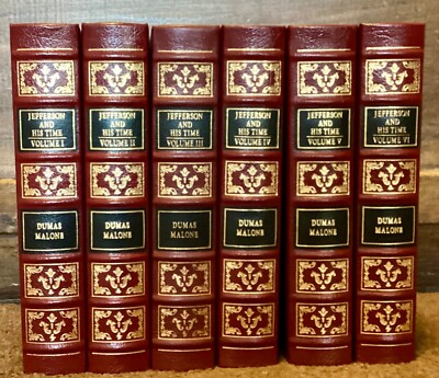 Easton Press JEFFERSON AND HIS TIME Domas Malone 6 Volume Set 1993-image