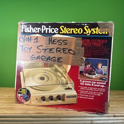 1983 FISHER-PRICE STEREO SYSTEM 835 RECORD PLAYER & SPEAKERS TURNTABLE CIB LP -image
