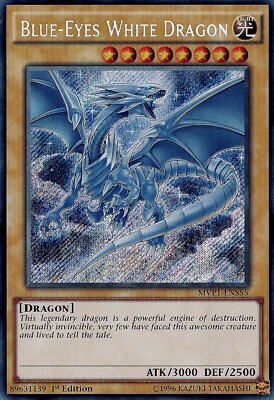 Blue-Eyes White Dragon - Secret Rare - MVP1-ENS55 - 1st Edition-image