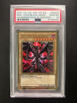 2021 Yu-Gi-Oh! Red-Eyes Black Dragon Maximum Gold El Dorado EN003 PSA 10-image