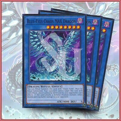 YuGiOh Blue-Eyes Chaos MAX Dragon x3 Blue-Eyes White Destiny SDWD-image