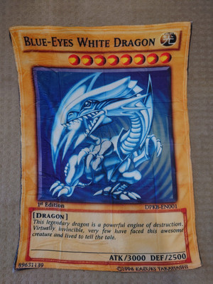 Blue Eyes White Dragon Blanket | Yugioh | 27.5 x 39.3 | NEW-image