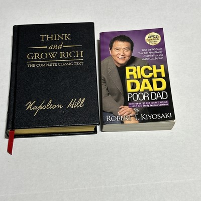 Think & Grow Rich + Rich Dad Poor Dad Success Wealth Book Bundle-image