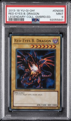 2013-2018 YU-GI-OH! LEGEND COLL GAMEBOARD ED #EN006 RED-EYES B. DRAGON PSA 9-image