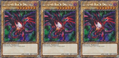 3x Red-Eyes Black Dragon (4th Art) | RA04-EN109 | PSR | 1st Ed | Near Mint-image