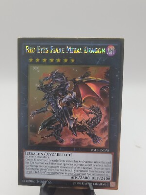 Red-Eyes Flare Metal Dragon Yu-Gi-Oh PGL3-EN078 Gold Rare 1st Ed NM-image